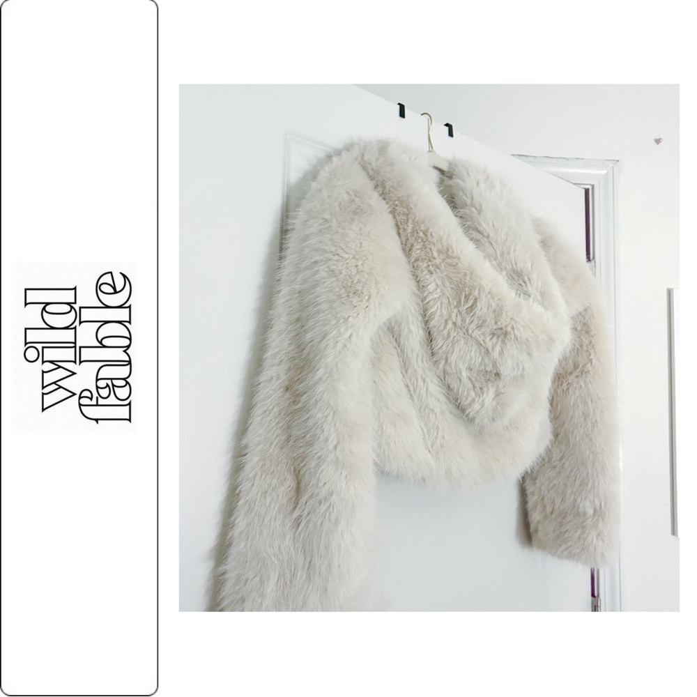 Target Cream Faux Fur Jacket